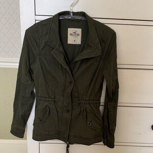 Hollister Women's Dark Green Utility Jacket